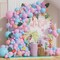 Pink Purple and Blue Balloon Garland Arch Kit with Summer Hibiscus Stickers for Tropical Hawaii Luau Party Supplies Aloha Luau Party Summer Baby Shower Birthday Decorations
